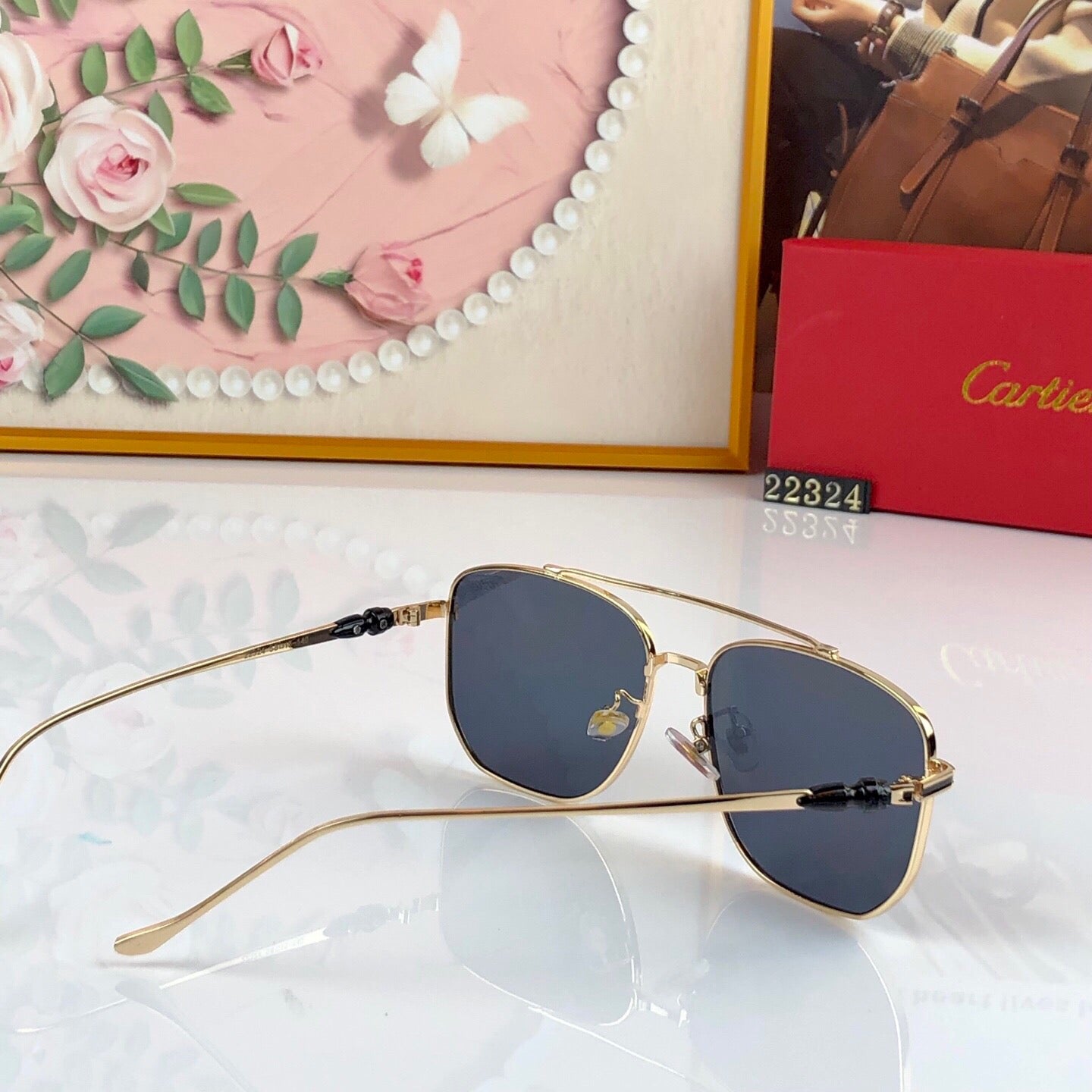 CARTIER 26S METAL SQUARE FRAME IN METAL 436079