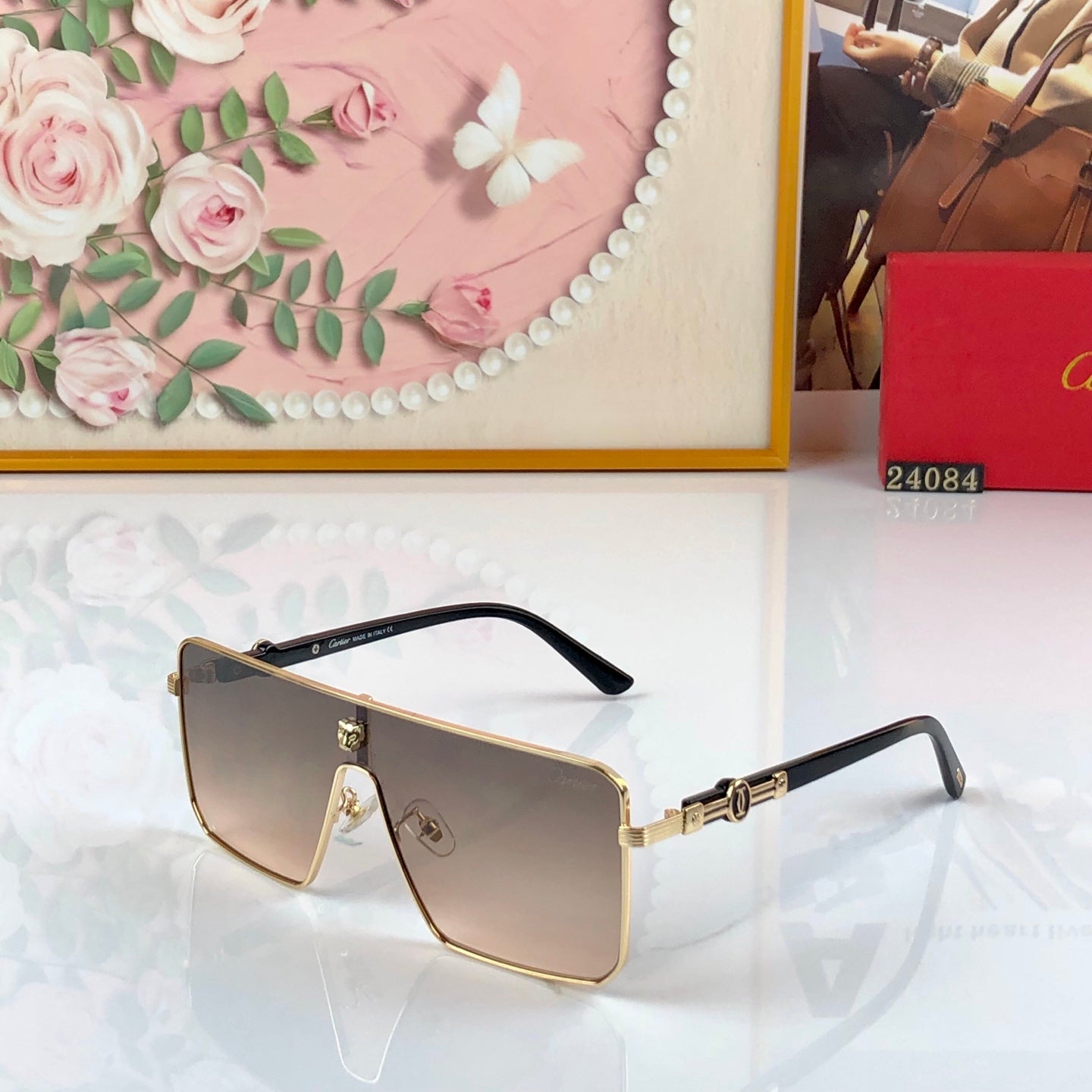 CARTIER 26S OVERSIZED SQUARE FRAME IN METAL 438168