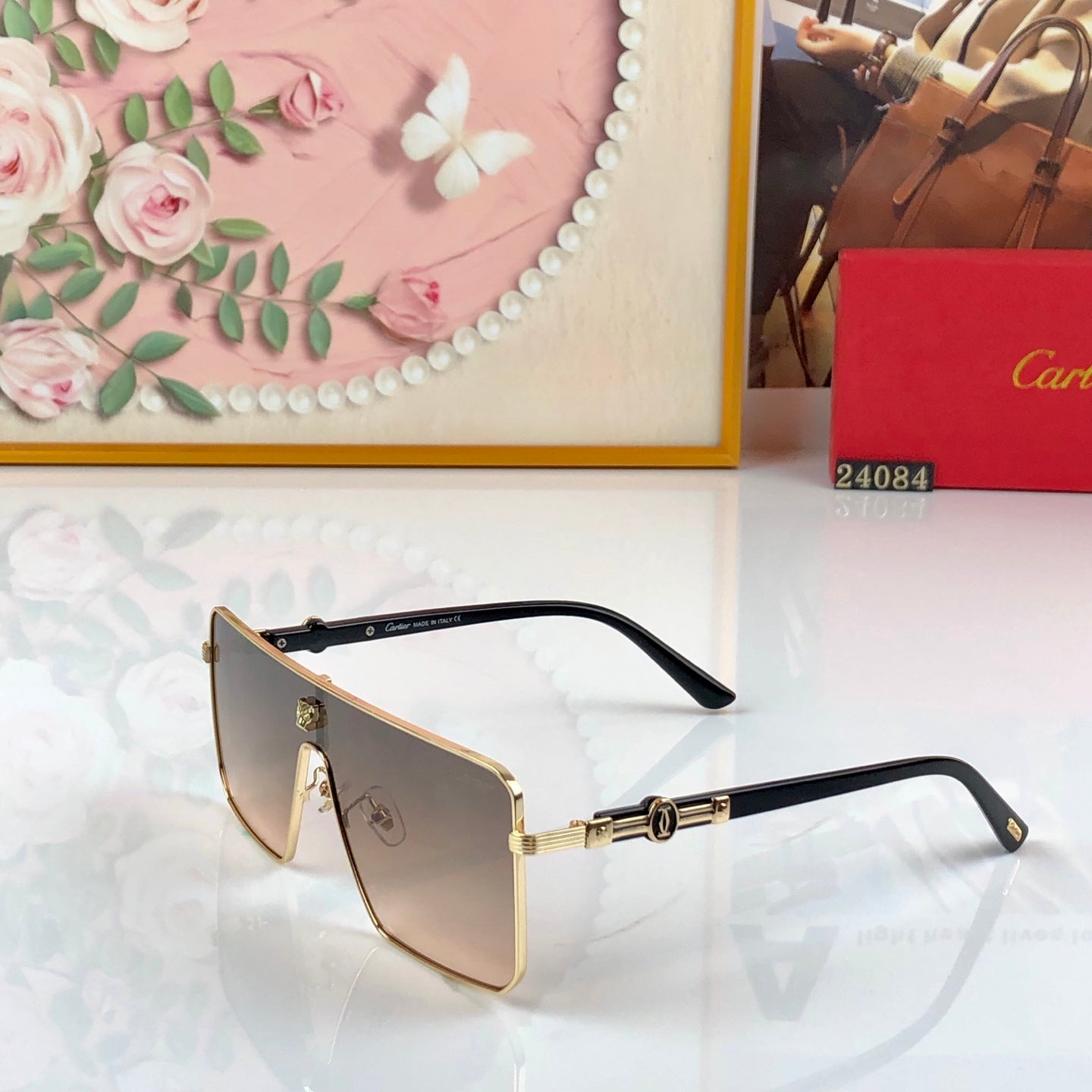 CARTIER 26S OVERSIZED SQUARE FRAME IN METAL 438168