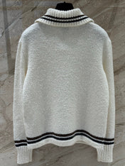 CHANEL 25S CASHMERE HALF-ZIP T-SHIRT 318