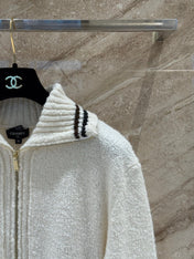 CHANEL 25S CASHMERE HALF-ZIP T-SHIRT 318