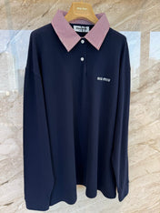 MIUMIU 26S LONG SLEEVE POLO SHIRT 876