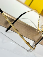 CRYSTAL STUDDED CAT-EYE FRAME SUNGLASSES FE40158 IN METAL