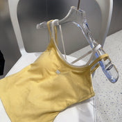 CAMISOLE 625967 IN YELLOW COTTON RIBBED