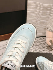 SNEAKER IN BLUE PASTEL HAND-POLISHED CALFSKIN 977829