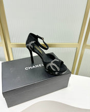 HIGH HEELS ONE STRAP IN BLACK GOATSKIN