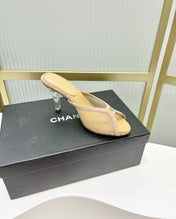 HIGH HEEL PEEP TOE IN BEIGE CREAM BREATHABLE MESH