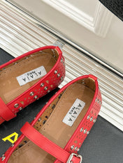 MARY JANE IN CHERRY RED CALFSKIN