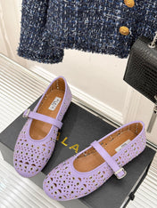 MARY JANE IN PASTEL GRAY CALFSKIN