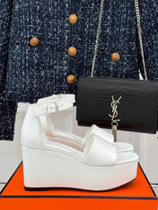 ILLUSION 35 SANDAL IN WHITE CALFSKIN
