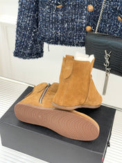 ALAIA 26S SNOW BOOTS IN LIGTH BROWN SUEDE AND WOOL