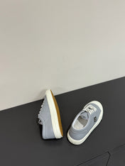 FF TRAINER SNEAKER IN DOLPHIN GRAY MIX WHITE CALFSKIN