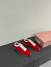 PLUME SNEAKERS IN RED SUEDE