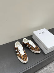 JOGGER LOW LACE-UP SNEAKER IN LEOPARD PRINTED HAIRY CALFSKIN