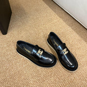 CHANEL 26S LOAFER IN BLACK PATENT CALFSKIN CC LOGO
