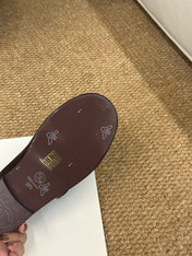 CHANEL 26S MARY JANE FLATS IN DARK BROWN SUEDE WITH CC LOGO