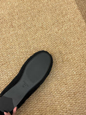 PRADA 26S SHEARLING BALLET FLATS IN BLACK