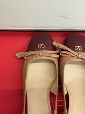 VALENTINO 26S HIGH HEEL SLINGBACKS IN BROWN CALFSKIN