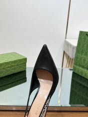 GG SIGNORIA SLINGBACK PUMP BLACK LAMBSKIN