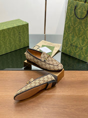 GG JORDAAN LOAFER LIGHT BROWN WOVEN FABRIC