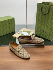 GG JORDAAN LOAFER LIGHT BROWN WOVEN FABRIC