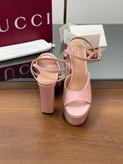 HIGH HEEL SANDALS 13 CM IN LIGHT PINK LAMBSKIN