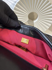 CHANEL 26S FLAP BAG 26 IN BLACK LAMBSKIN