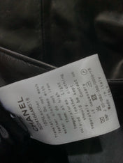 CHANEL 25S ROUND-NECK LEATHER JACKET 410