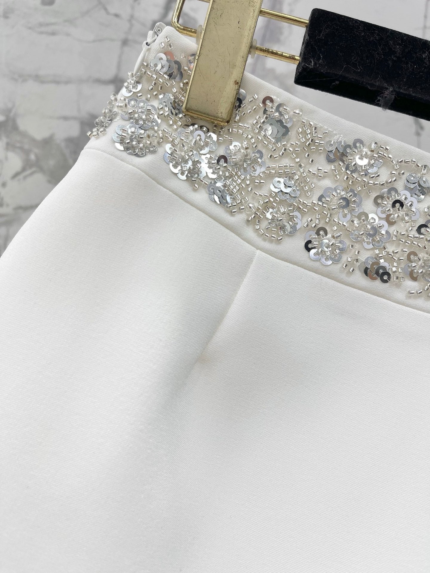 CHANEL 26S BEADED BODYCON SHORTS STYLE 1114