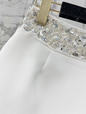 CHANEL 26S BEADED BODYCON SHORTS STYLE 1114