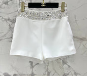 CHANEL 26S BEADED BODYCON SHORTS STYLE 1114