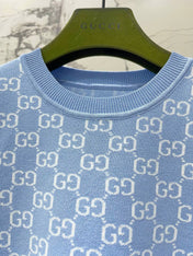 GUCCI 26S SHORT-SLEEVE CREWNECK KNIT T-SHIRT 470