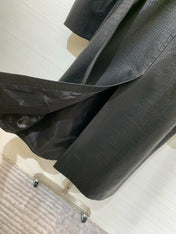 DIOR 25S LONG CROCODILE LEATHER COAT 665
