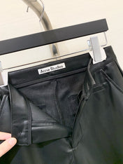 DIOR 25S LEATHER CROPPED PANTS 666