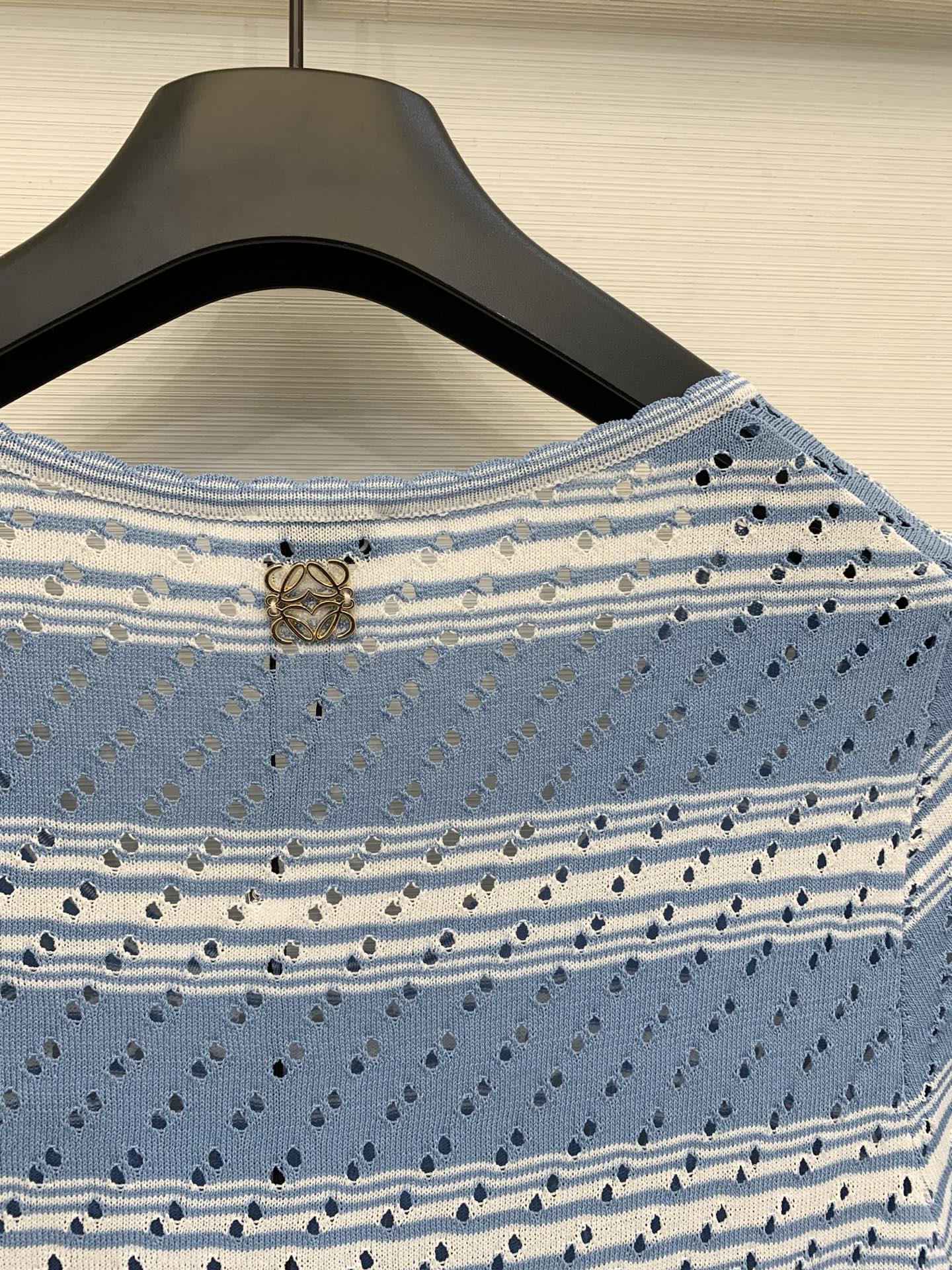 LOEWE 26S SHORT SLEEVE STRIPED KNIT TOP 524
