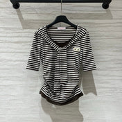 VALENTINO 26S STRIPED TIE-NECK T-SHIRT 358