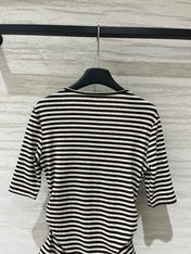 VALENTINO 26S STRIPED TIE-NECK T-SHIRT 358