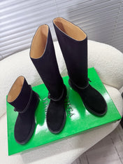 BOTTEGA VENETA 26S ANKLE BOOTS IN BLACK SUEDE WITH ROPE DETAIL