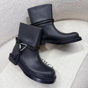 BOTTEGA VENETA 26S ANKLE BOOTS IN BLACK CALFSKIN WITH ROPE DETAIL