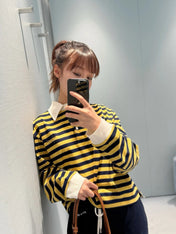 MIUMIU STRIPED SHIRT WITH LAPEL COLLAR STYLE 44