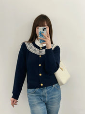 CELINE 25S ROUND-NECK CROCHET SWEATER 0058