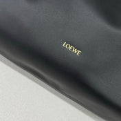 LOE LARGE 41 FLAMENCO PURSE BUCKET IN BLACK LAMBSKIN