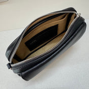 LOEWE 25S PEBBLE BAG 20 IN BLACK CALFSKIN SILVER HARDWARE