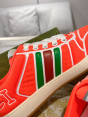 SNEAKER IN ROSE RED MIX COLORFUL CALFSKIN