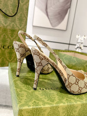 HORSEBIT SLINGBACK 105 IN TAN BEIGE CANVAS