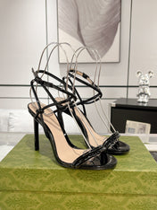 GG 105 STRAPPY SANDAL BLACK CALFSKIN