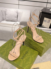 GG 105 STRAPPY SANDAL BEIGE CALFSKIN