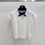 VALENTINO 26S SHORT-SLEEVE KNIT TOP 452