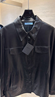 PRADA 25S LEATHER SHIRT JACKET 451