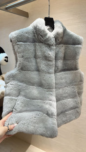 DIOR 25S SLEEVELESS RABBIT FUR JACKET 632